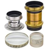 Steinheil Group Antiplanet 21 mm  in Aluminum Mount (!), c. 1880