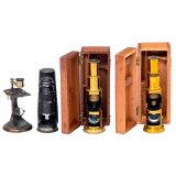 4 Small German Microscopes